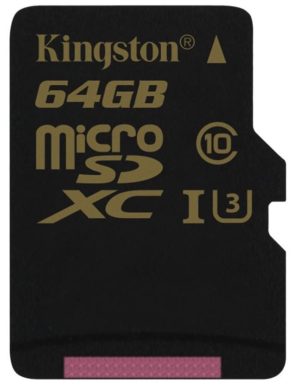Карта памяти Kingston Gold microSDXC UHS-I U3 [Gold microSDXC UHS-I U3 64Gb]