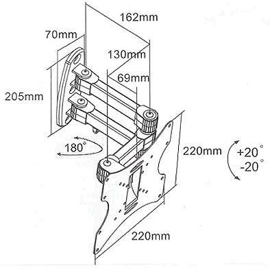 Подставка/крепление i-Tech LCD-53