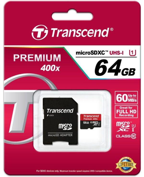 Карта памяти Transcend Premium 400X microSDXC UHS-I [Premium 400X microSDXC UHS-I 128Gb]