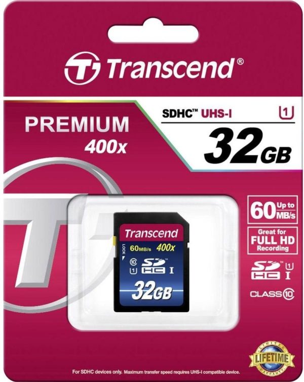 Карта памяти Transcend Premium 400x SDHC Class 10 UHS-I [Premium 400x SDHC Class 10 UHS-I 32Gb]