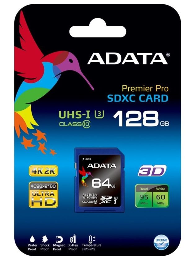 Карта памяти A-Data Premier Pro SDXC UHS-I U3 [Premier Pro SDXC UHS-I U3 64Gb]