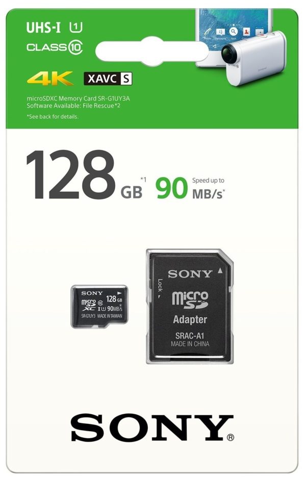 Карта памяти Sony microSDXC 90 Mb/s UHS-I U1 [microSDXC 90 Mb/s UHS-I U1 128Gb]