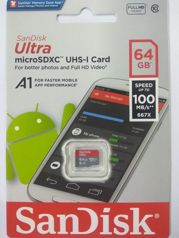 Карта памяти SanDisk Ultra A1 microSDXC Class 10 [Ultra A1 microSDXC Class 10 400Gb]