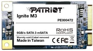SSD накопитель Patriot Ignite M3 mSATA [PI480GSM3SSDR]