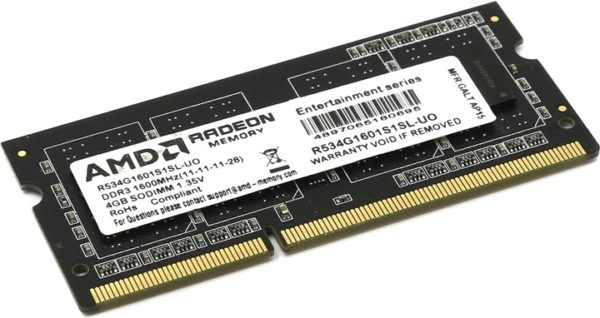 Оперативная память AMD Value Edition SO-DIMM DDR3 [R534G1601S1SL-UO]
