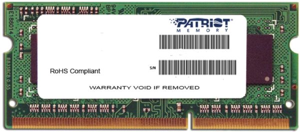 Оперативная память Patriot Signature SO-DIMM DDR3 [PSD34G1600L81S]