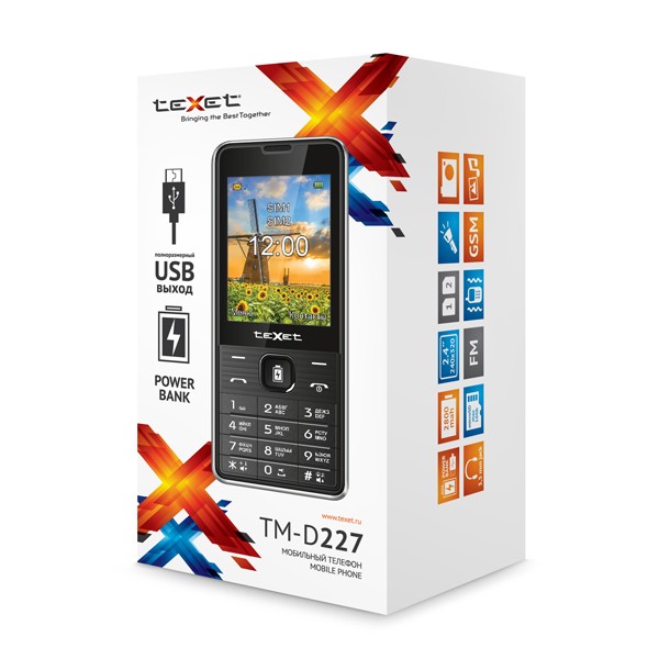 Мобильный телефон Texet TM-D227